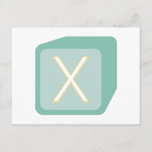 Baby Blokken Wooden Grafische Initialen Briefkaart