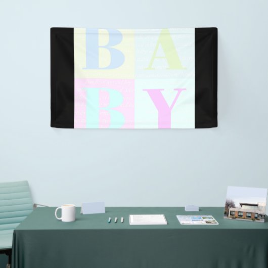Baby blokletters spandoek (Beurs)