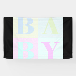 Baby blokletters spandoek