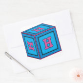 Baby blokstickers - letter "H" Vierkante Sticker (Envelop)