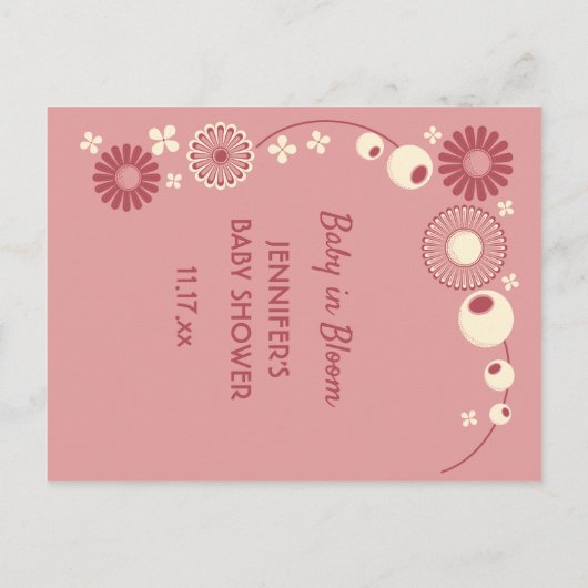 Baby Bloom Douche Bingo Spel Kaarten (Achterkant)