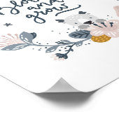 Baby Bloom en Grow Blue Poster | Wandafdrukken (Hoek)