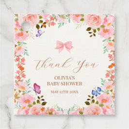 Baby Bloom Floral Butterfly Baby shower Dank u Bedankjes Labels
