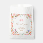 Baby Bloom Floral Butterfly Baby shower Dank u Bedankzakje (Voorkant)