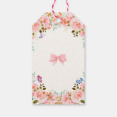 Baby Bloom Floral Butterfly Baby shower Dank u Cadeaulabel (Achterkant)