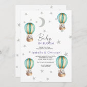 Baby Bloom Schattigee rustieke dierenuitnodiging Kaart (Voorkant / Achterkant)