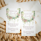 Baby Bloom Spring Pink Floral Baby shower boeken Informatiekaartje