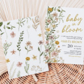 Baby Bloom Wildflower Spring Baby shower Kaart