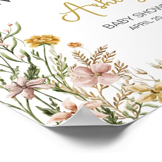 Baby Bloom Wildflower Spring Welkom Poster (Hoek)