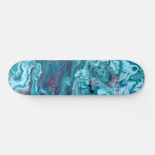 Baby Blue 1 Cool Acryl Abstract Skateboard Deck (Horizontaal)