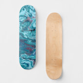 Baby Blue 1 Cool Acryl Abstract Skateboard Deck (Voorkant)