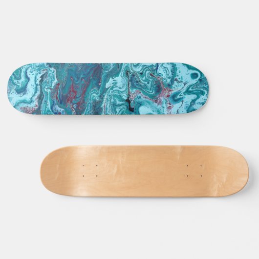 Baby Blue 1 Cool Acryl Abstract Skateboard Deck (Horizontaal)