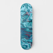 Baby Blue 1 Cool Acryl Abstract Skateboard Deck (Voorkant)