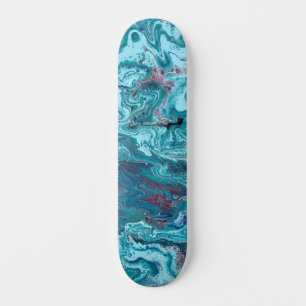 Baby Blue 1 Cool Acryl Abstract Skateboard Deck