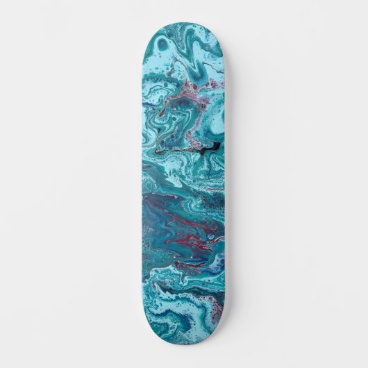 Baby Blue 1 Cool Acryl Abstract Skateboard Deck (Voorkant)