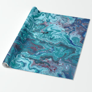 Baby Blue 1 Koel Acrylaat Abstract Inpakpapier