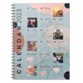 Baby Blue 2023-tijdschrift, 6 aangepaste foto's Notitieboek (Voorkant)