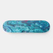 Baby Blue 2 Blauw Acryl Abstract Skateboard Deck (Horizontaal)