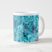 Baby Blue 2 Flowing Blue Acryl Abstracte Mok (Voorkant rechts)