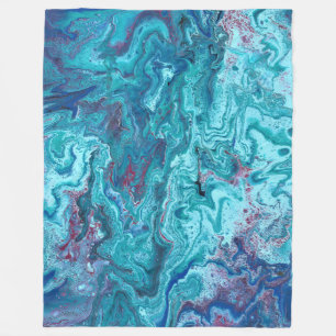 Baby Blue 2 Flowing Blue Acrylaat Abstracte Deken