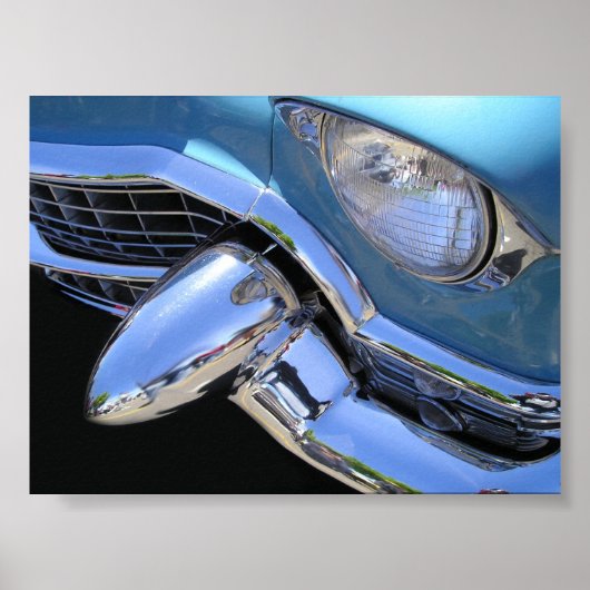 Baby Blue 55 Cadillac Poster (Voorkant)