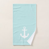 Baby Blue Anchors Nautical Bad Handdoek (Handdoek)