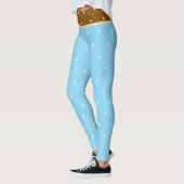 Baby Blue and Brown White Polka Dots Leggings (Links)