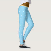 Baby Blue and Brown White Polka Dots Leggings (Rechts)