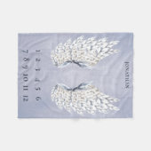Baby Blue Angel Wings Maandelijkse mijlpaal Fleece Deken (Voorkant (Horizontaal))