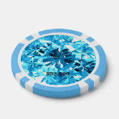 Baby Blue Aquamarine Edelsteen Poker Chip (Enkel)