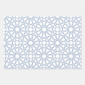Baby Blue Arabesque Pattern Gift Wrapping Paper (Voorkant)