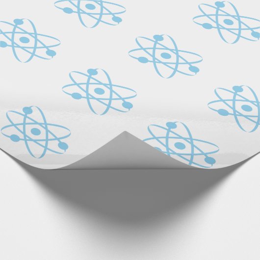 Baby Blue Atom Cadeaupapier (Hoek)