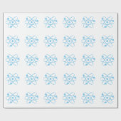 Baby Blue Atom Cadeaupapier (Vlak)