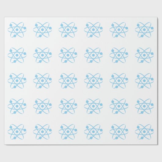 Baby Blue Atom Cadeaupapier (Vlak)
