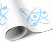Baby Blue Atom Cadeaupapier (Rol Hoek)