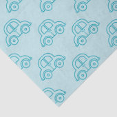 Baby Blue Auto's Tissuepapier (Detail)