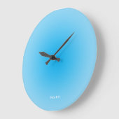 Baby Blue Azure Radial Gradient Grote Klok (Hoek)
