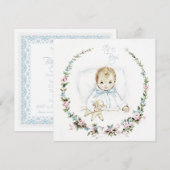  Baby Blue Baby Boy Douche Uitnodiging (Voorkant / Achterkant)
