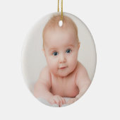 Baby Blue Baby Boy Foto Keramisch Ornament (Rechts)