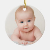 Baby Blue Baby Boy Foto Keramisch Ornament (Voorkant)