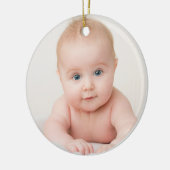 Baby Blue Baby Boy Foto Keramisch Ornament (Links)