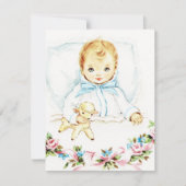 Baby Blue  Baby Boy Shower Kaart (Voorkant)