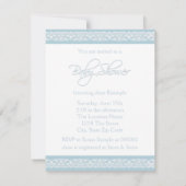 Baby Blue Baby Boy Shower Kaart (Achterkant)