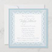 Baby Blue Baby Boy Shower Uitnodiging (Achterkant)