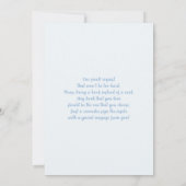 Baby Blue Baby shower Boy Uitnodiging (Achterkant)