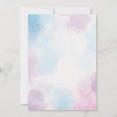 Baby Blue Baby shower Invitation Kaart (Achterkant)