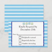Baby Blue baby shower RSVP-kaart RSVP Kaartje (Voorkant / Achterkant)
