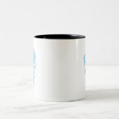 Baby Blue Basketball Tweekleurige Koffiemok (Center)