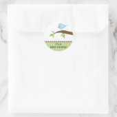 Baby Blue Bird Baby shower Sticker (Tas)