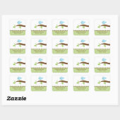 Baby Blue Bird Baby shower Vierkante Sticker! Vierkante Sticker (Vel)